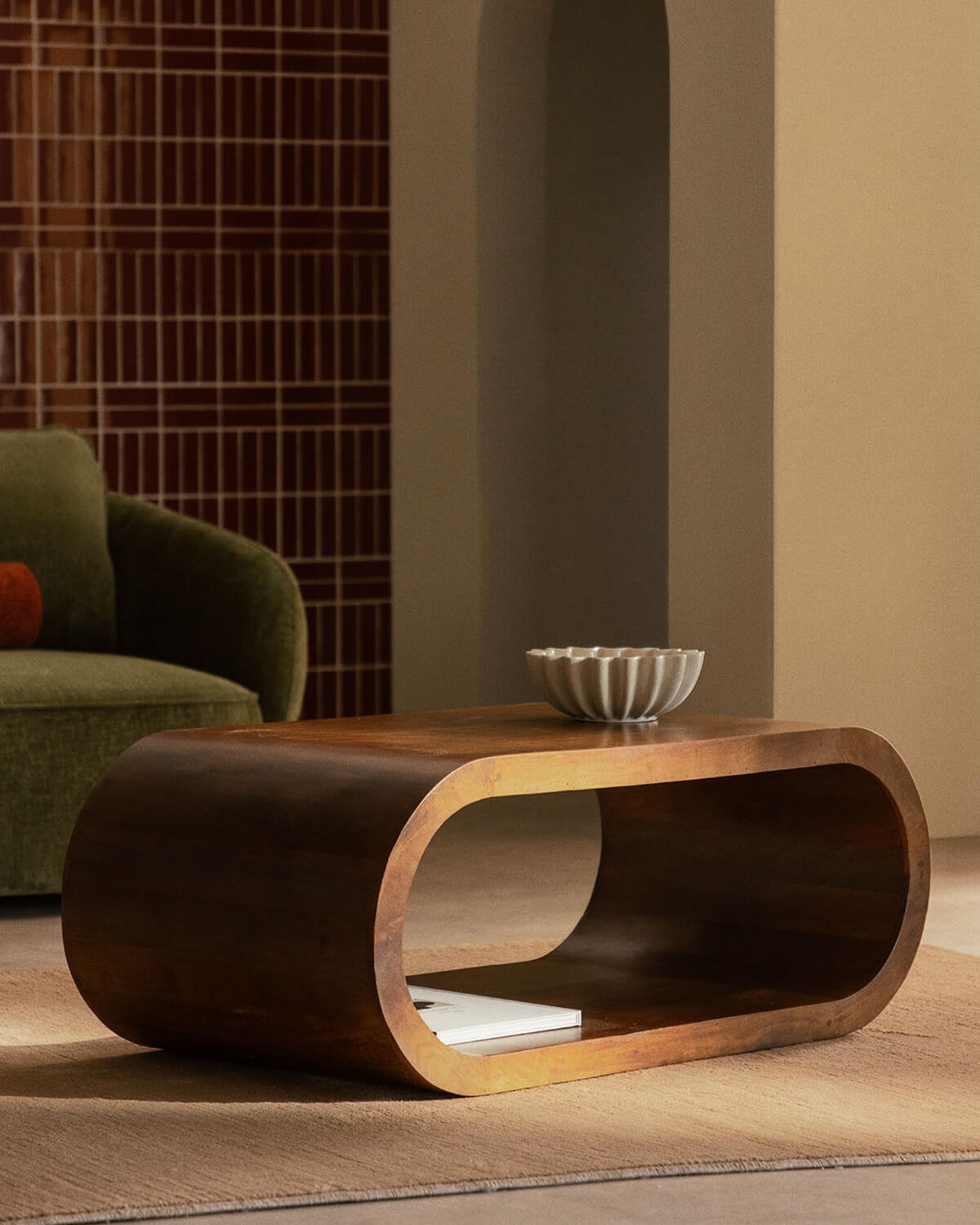 Tavolino da Caffè in Lgno di Mango (122x58 cm) Adgar, immagine della galleria 2