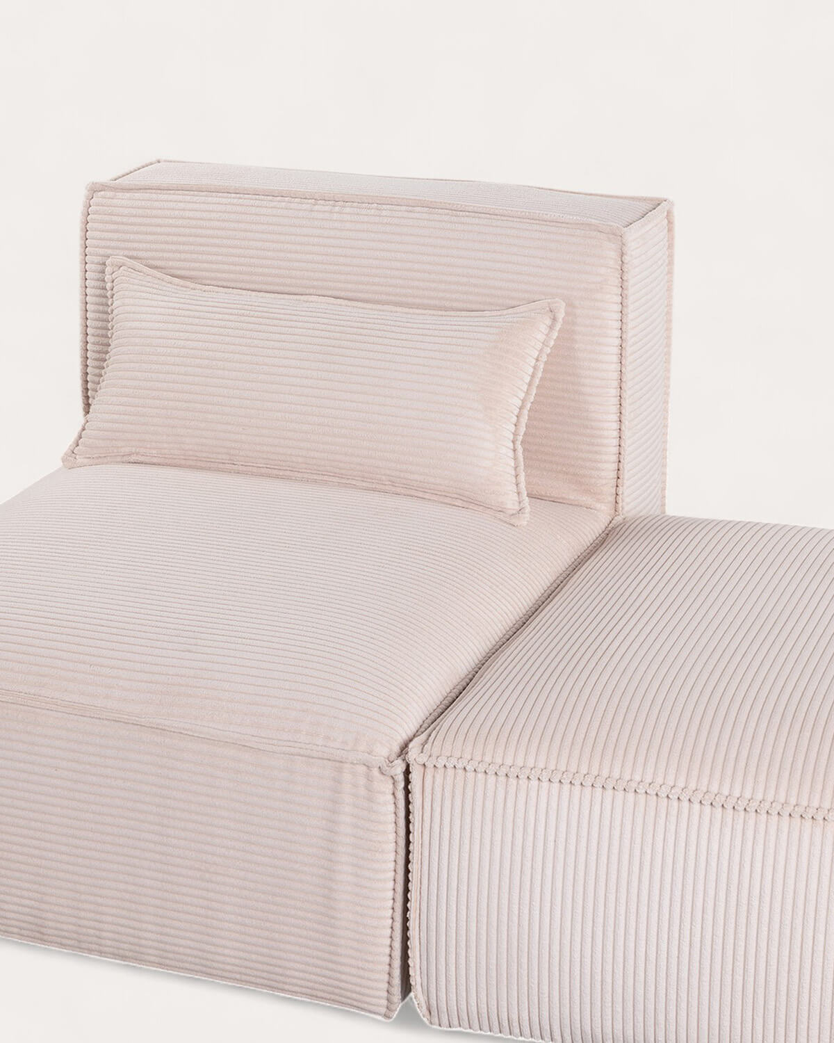 Poltrona Modulare e Pouf in Velluto a Coste Spesse Kilhe, immagine della galleria 4