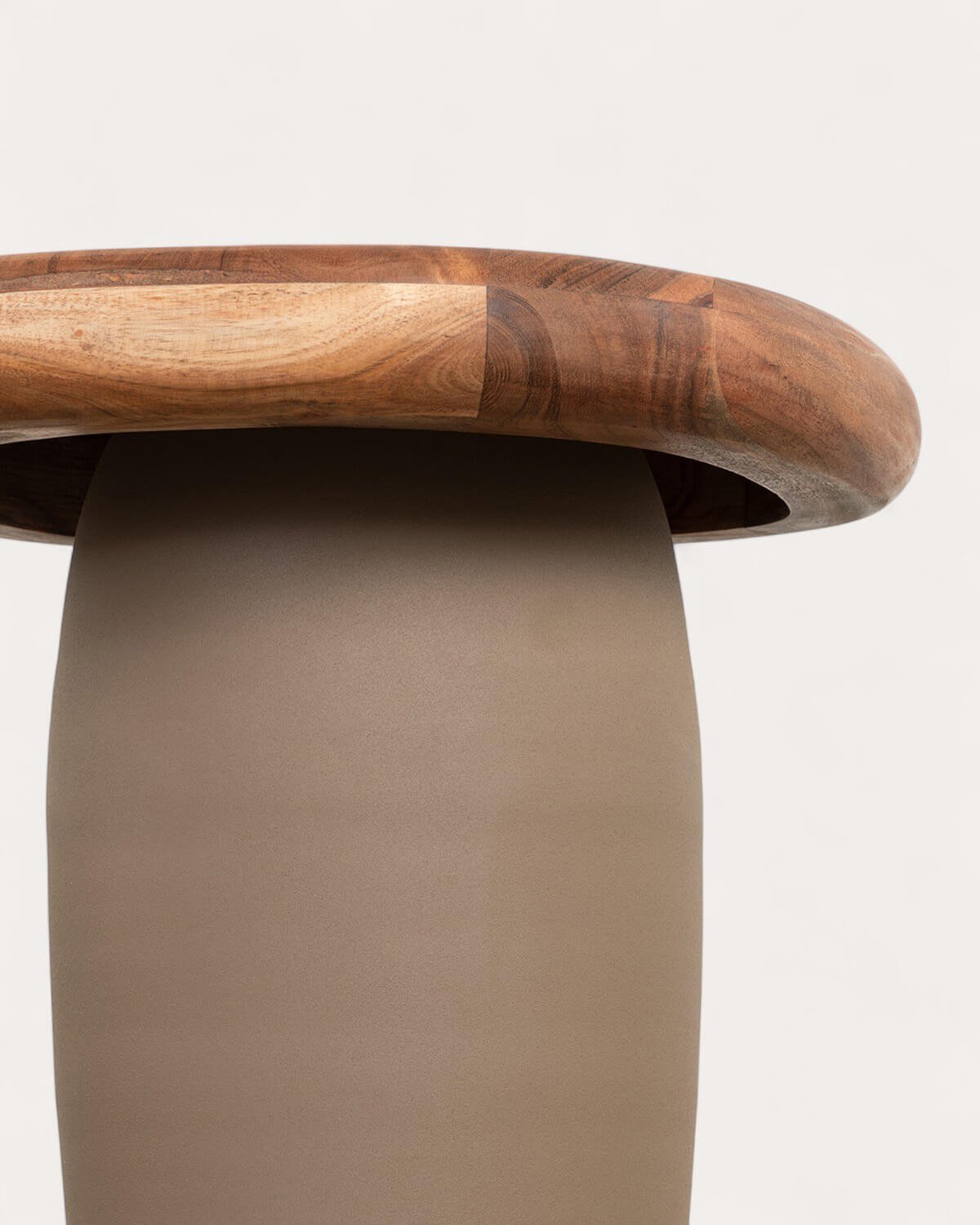 Tavolino Ovale in Legno di Acacia e Metallo (40,5x38 cm) Tricia, immagine della galleria 5