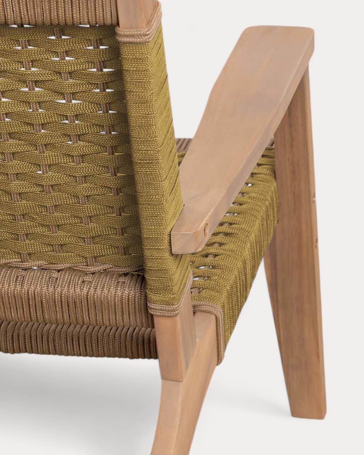 Pack da 2 Sedie da Giardino in Legno di Acacia e Corda Mirle, immagine della galleria 7