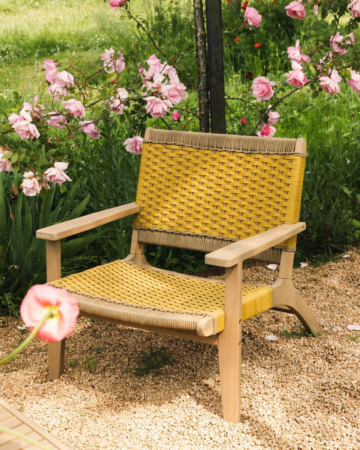 Pack da 2 Sedie da Giardino in Legno di Acacia e Corda Mirle, immagine della galleria 2