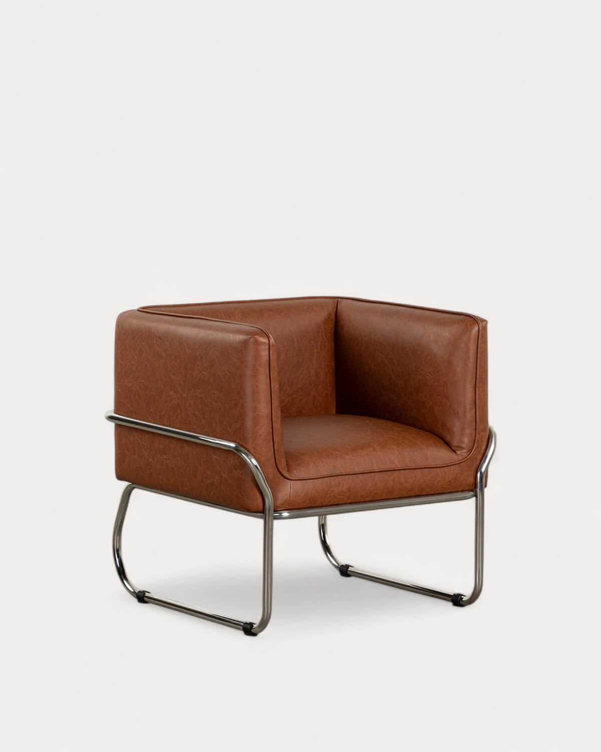 Pack 2 Poltrone in Similpelle e Metallo Marcellus, immagine della galleria 1