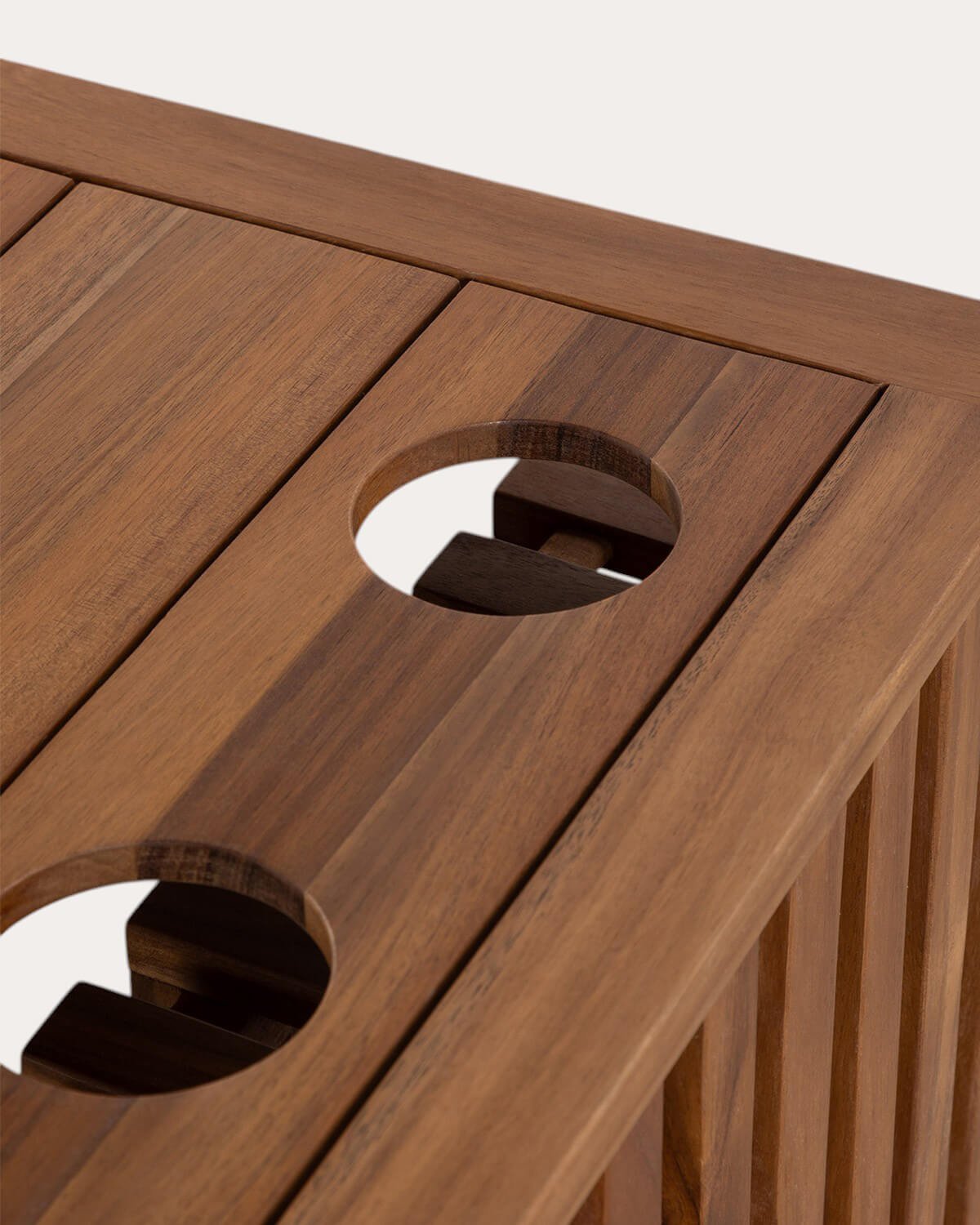 Tavolino Ausiliario in Legno di Acacia (45x45 cm) Hazan, immagine della galleria 7