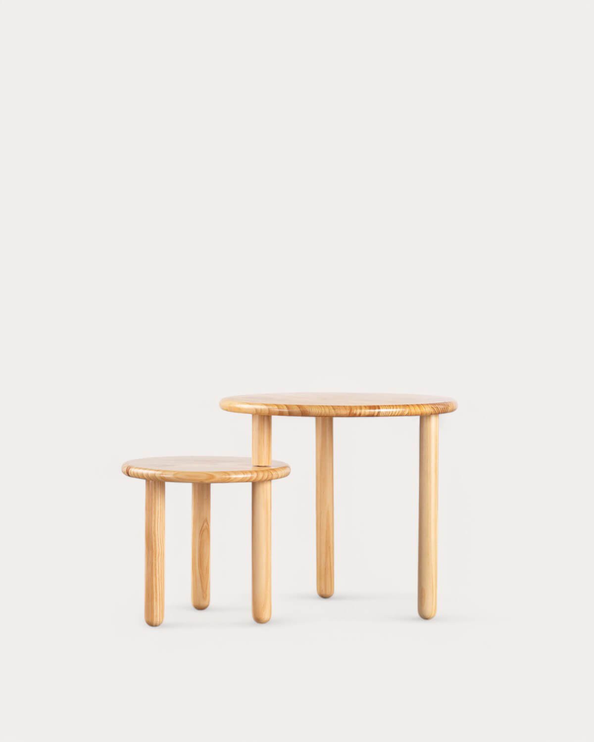 Tavolo Ausiliare in Legno (Ø80 cm) Piy, immagine della galleria 1