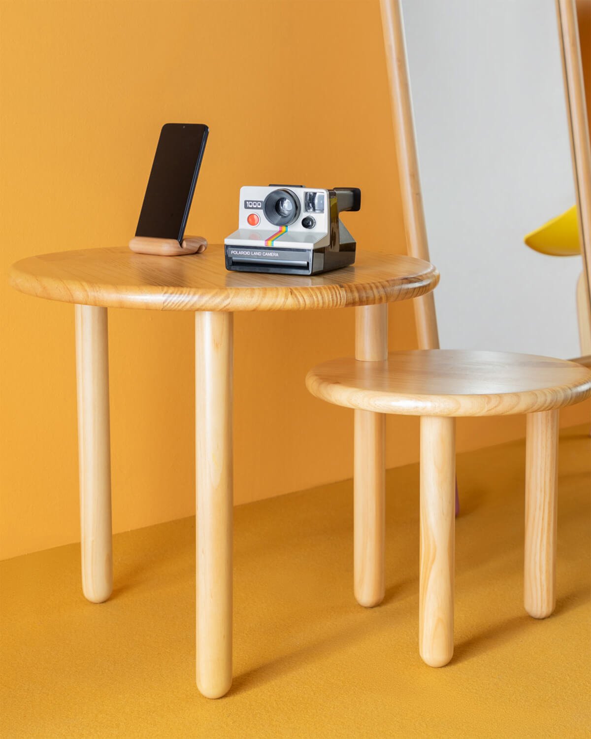 Tavolo Ausiliare in Legno (Ø80 cm) Piy, immagine della galleria 2