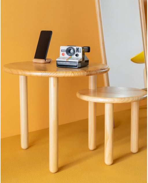 Tavolo Ausiliare in Legno (Ø80 cm) Piy