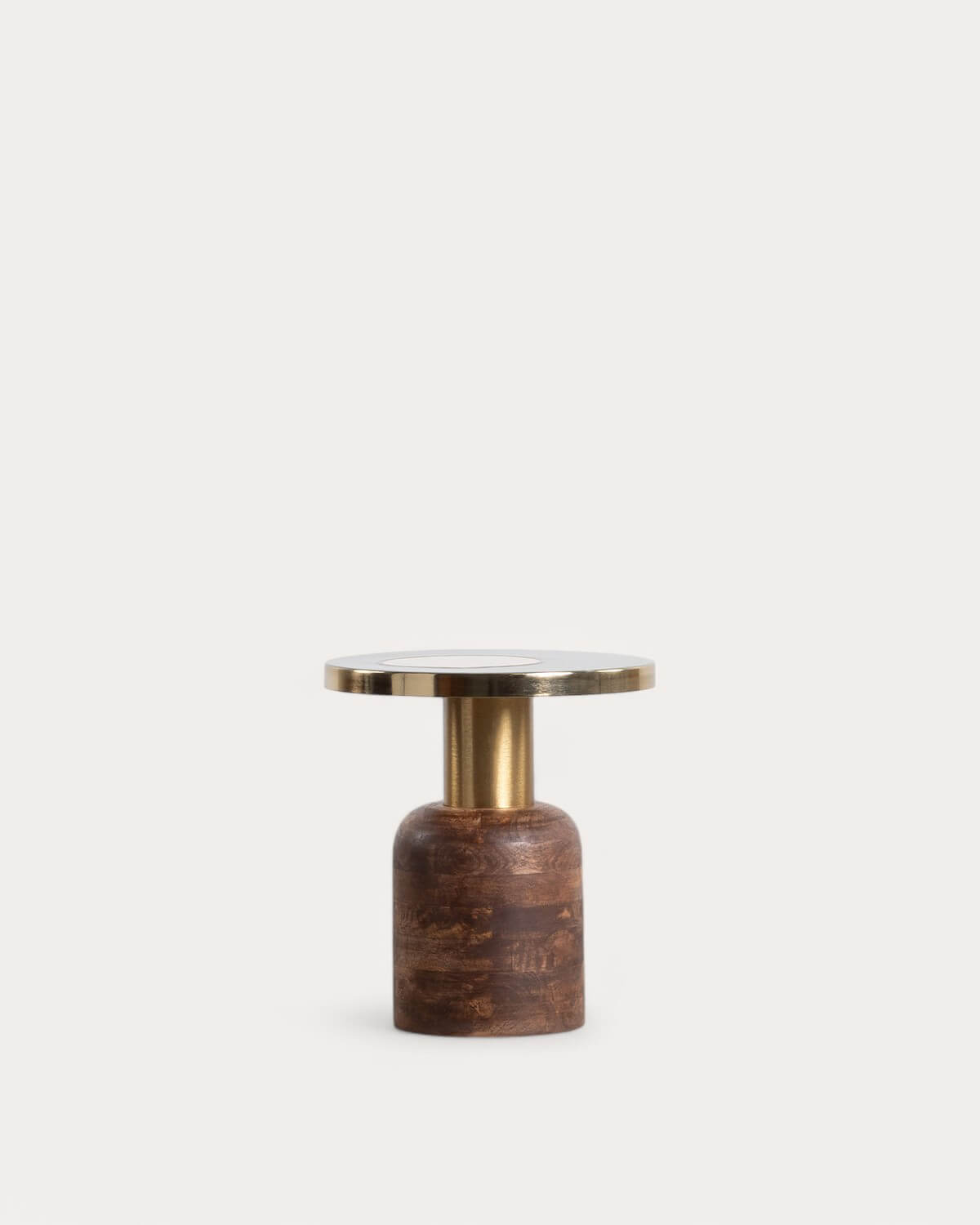 Tavolino in legno e metallo con maniglia rotonda (Ø40,5 cm) Tillo, immagine della galleria 1