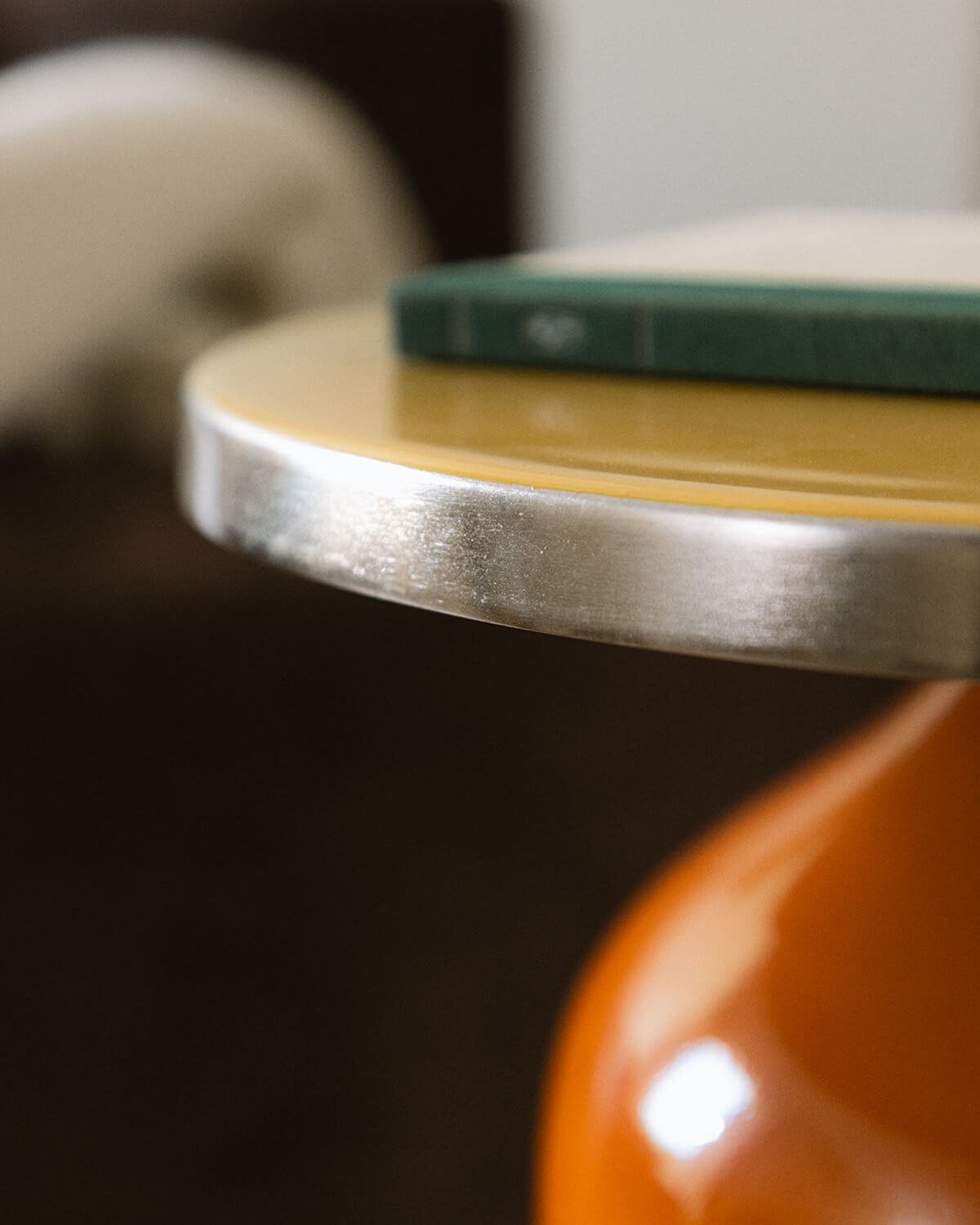 Tavolino Ausiliario Rotondo in Metallo (Ø44,5 cm) kati, immagine della galleria 3