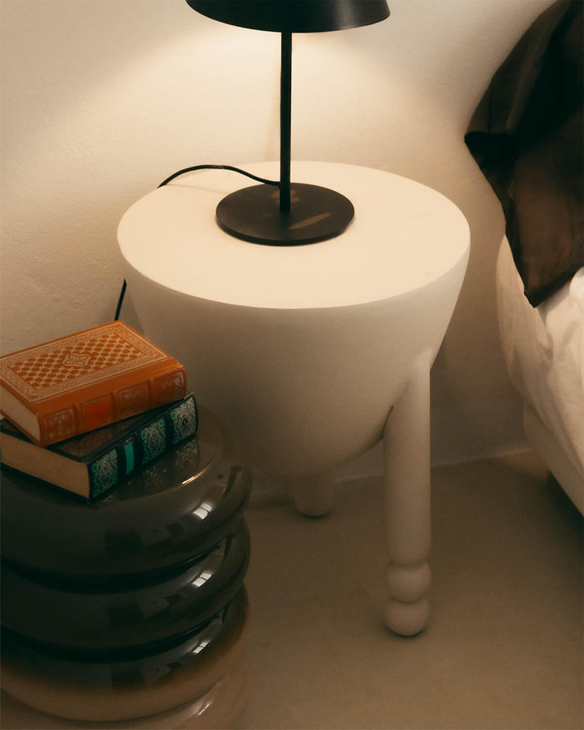 Tavolino Ausiliario Rotondo in Metallo (Ø40 cm) Misca, immagine della galleria 3