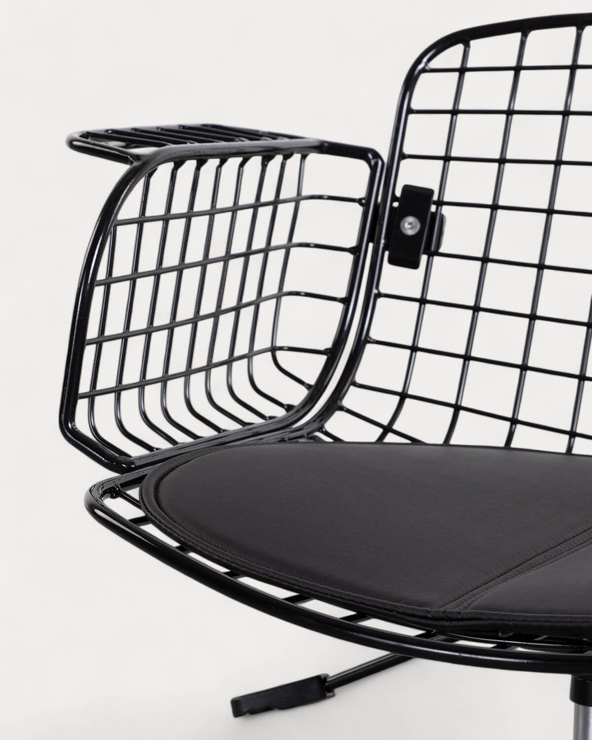 Sedia da Scrivania in Metallo con Schienale Basso Vintage Aras, immagine della galleria 4