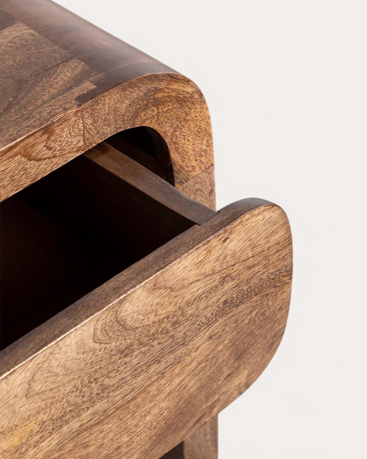 Comodino XL con Cassetto in Legno di Mango (61x45,5 cm) Vanile, immagine della galleria 3