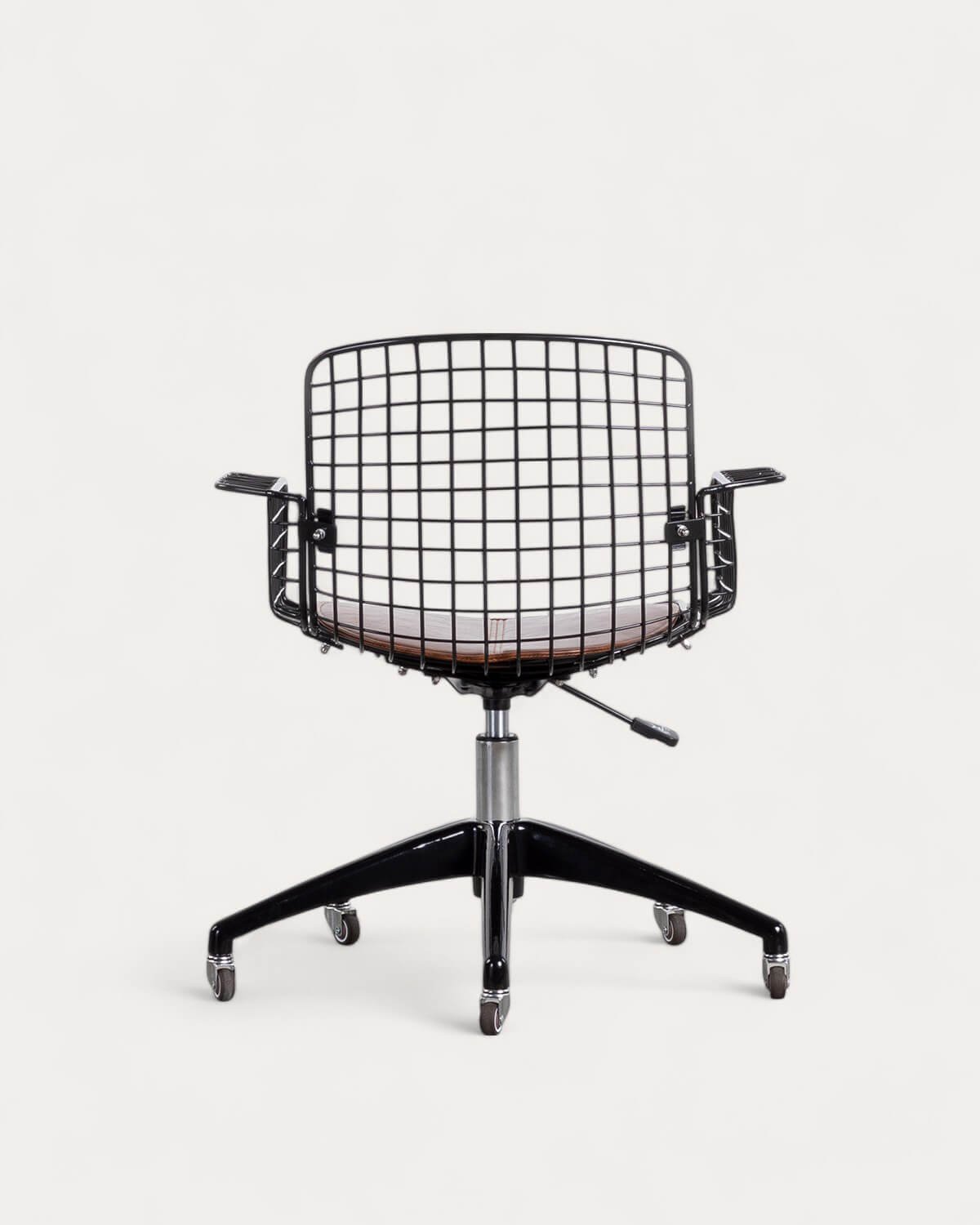 Sedia da Scrivania in Metallo con Schienale Alto Vintage Aras, immagine della galleria 4