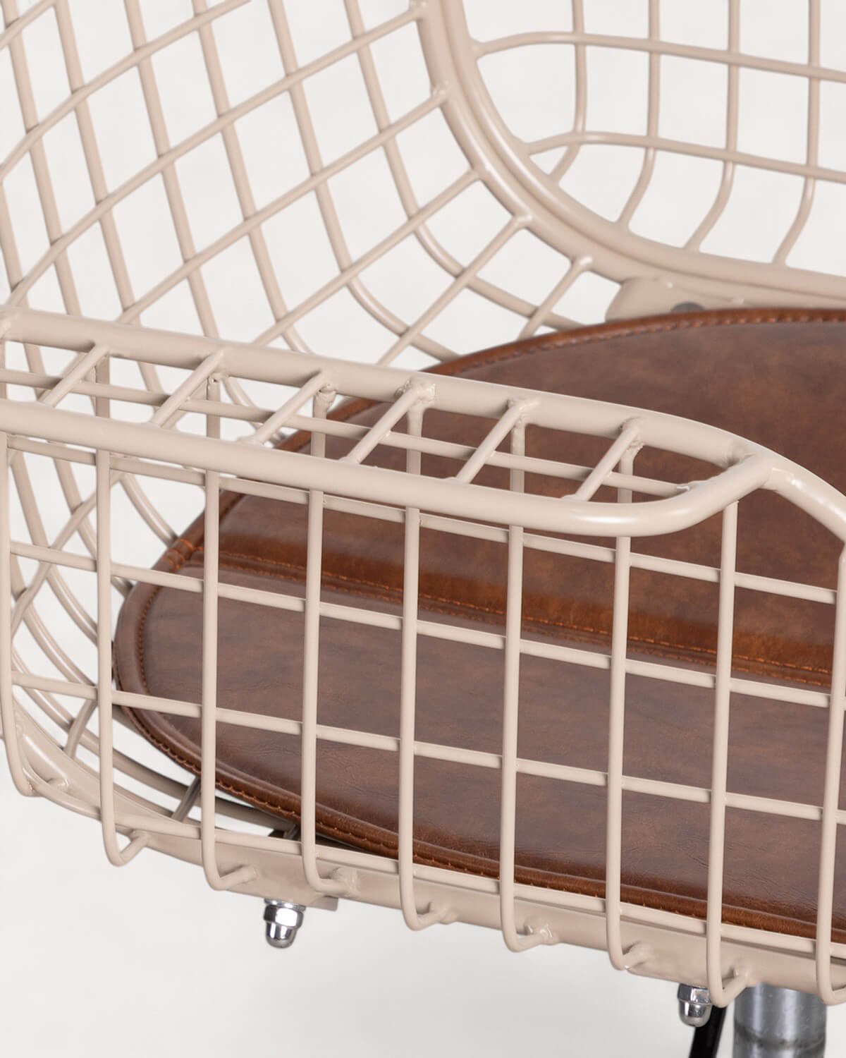 Sedia da Scrivania in Metallo con Schienale Alto Vintage Aras, immagine della galleria 6