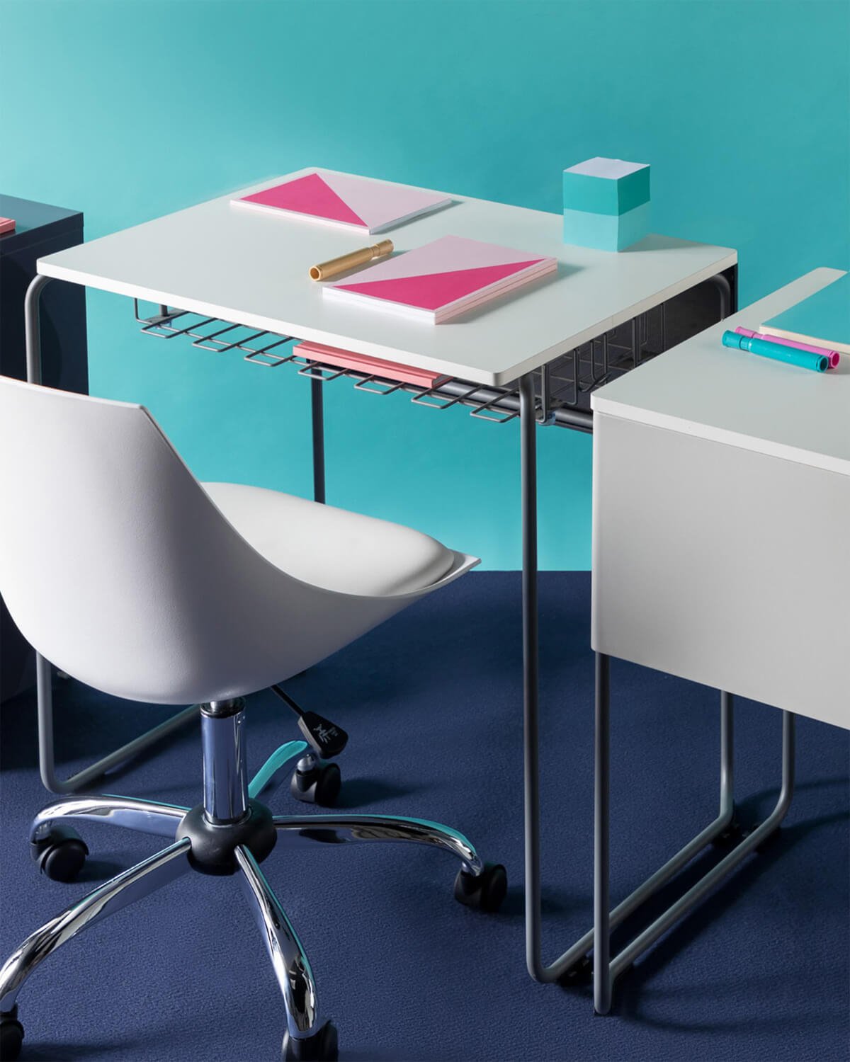 Scrivania con Contenitore ABS y Legno Brel, immagine della galleria 2