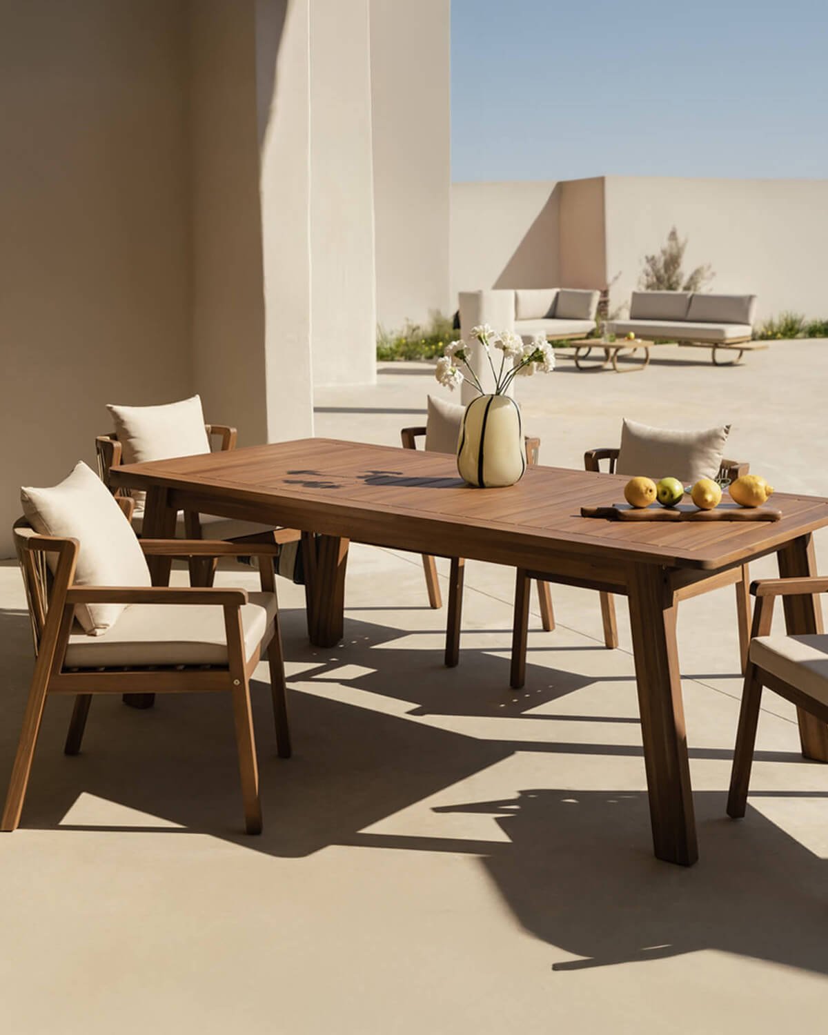 Tavolo da Esterno Rettangolare in Legno di Acacia (200x95 cm) Cael, immagine della galleria 2