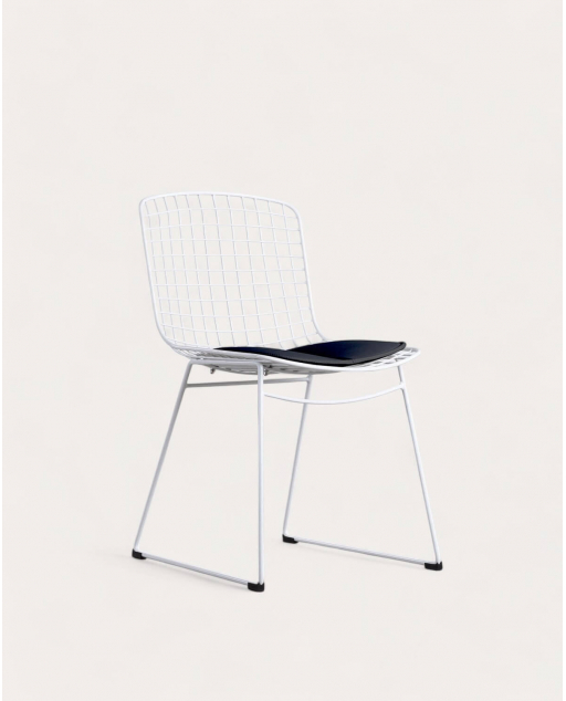 Sedia da Pranzo in Metallo con Schienale Alto Aras - Bianco