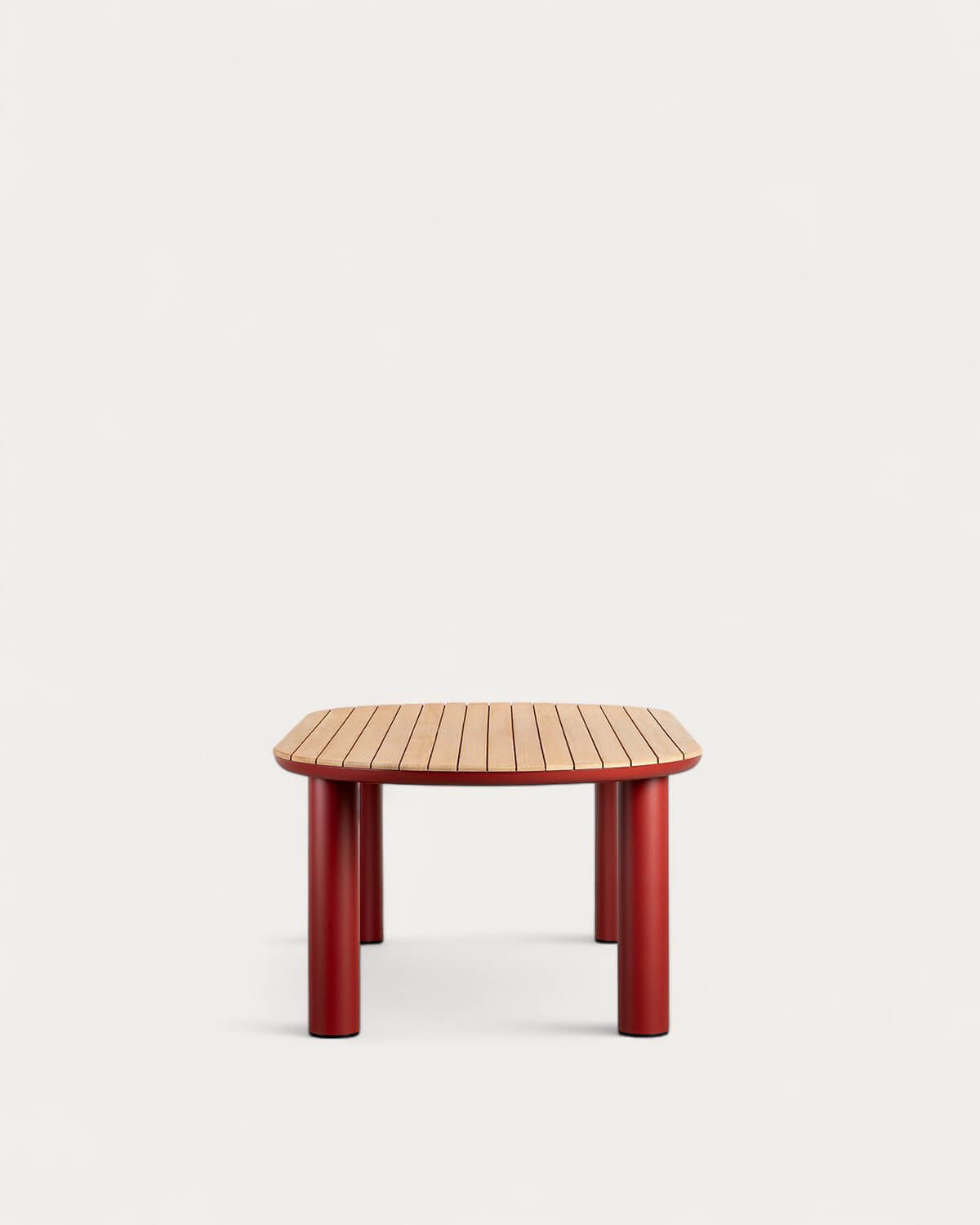 Tavolo da Esterno Oval in Alluminio e Legno di Teak (240x120 cm) Cheryl, immagine della galleria 4