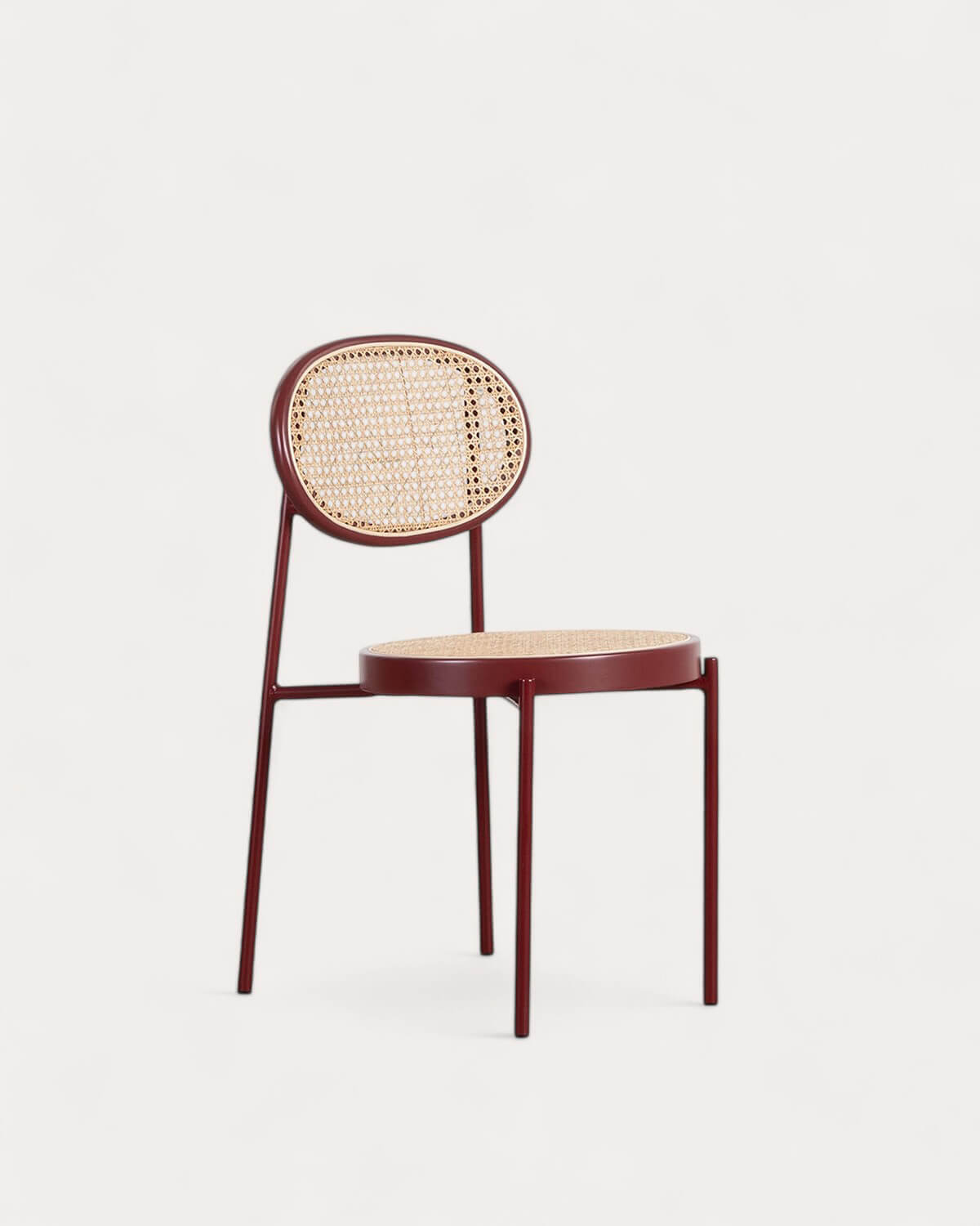 Sedia da Pranzo in Rattan Naturale e Metallo Vili, immagine della galleria 1