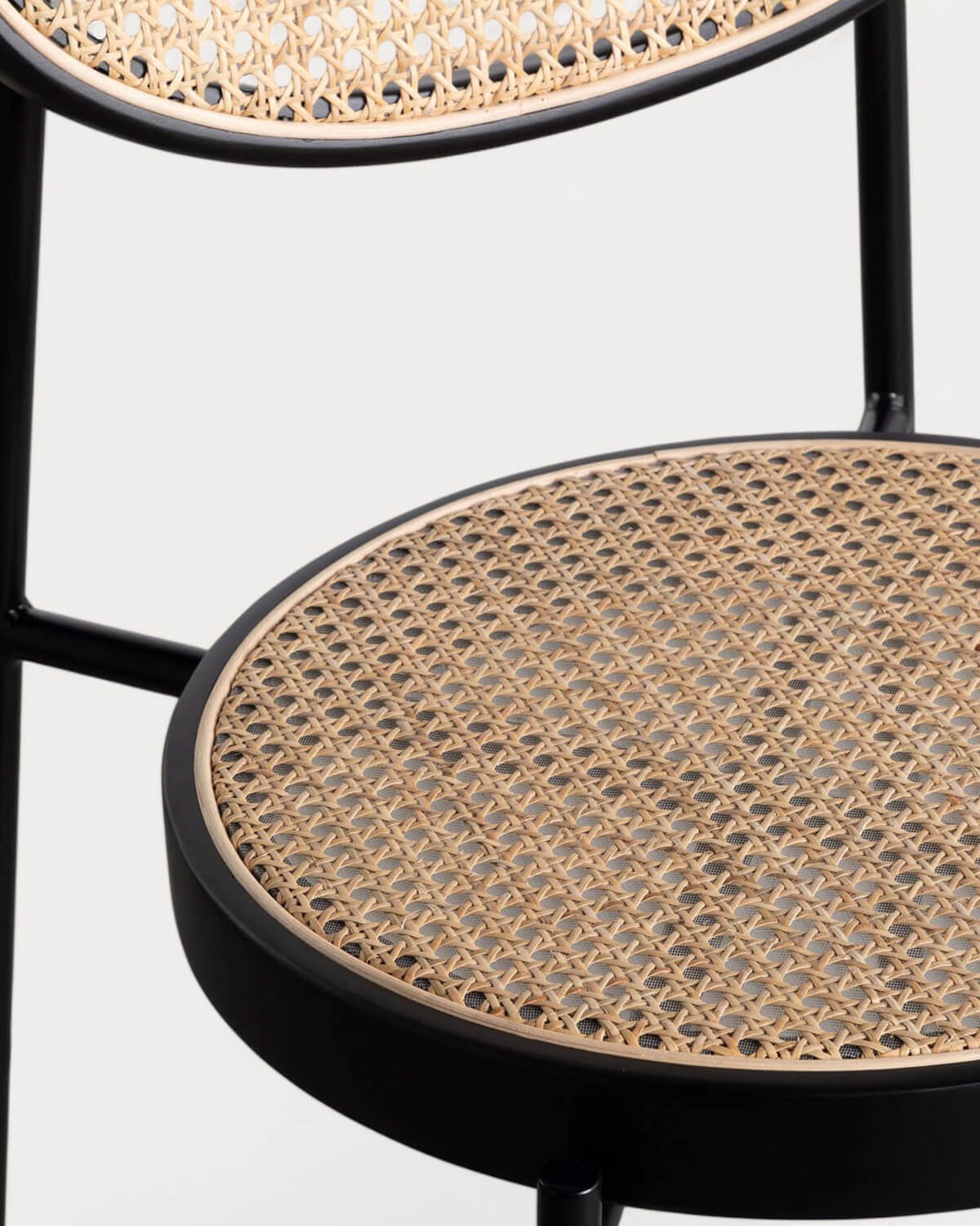 Pack 4 Sedie da Pranzo Vili in Rattan Naturale e Metallo Vili , immagine della galleria 5