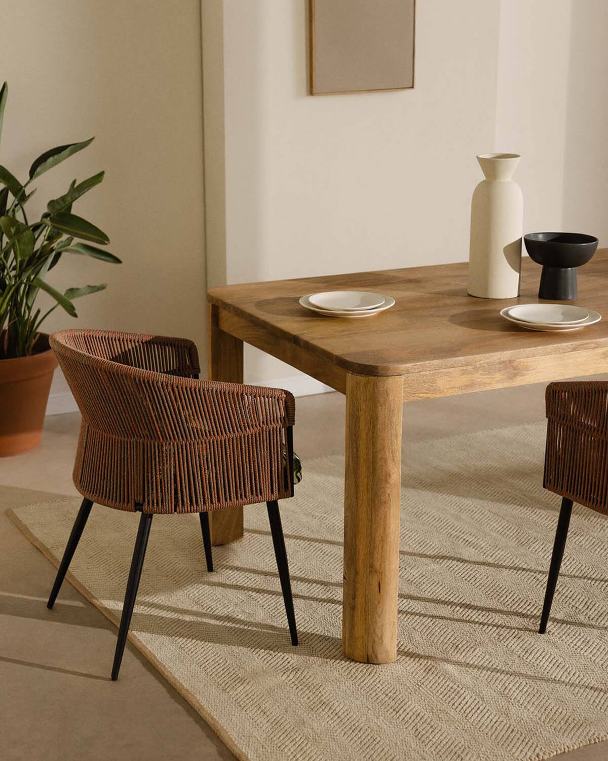 Pack di 4 Sedie da Pranzo in Velluto e Corda Drean, immagine della galleria 2