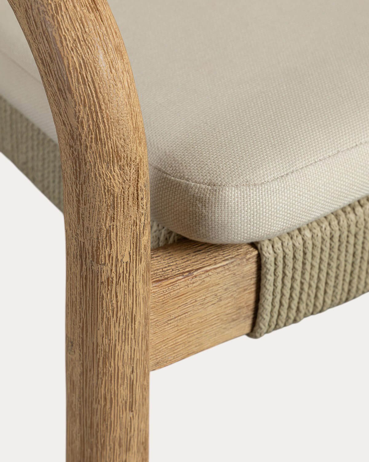 Pack 2 Sedie da Esterno in Legno di Acacia con Cuscino Loli, immagine della galleria 4