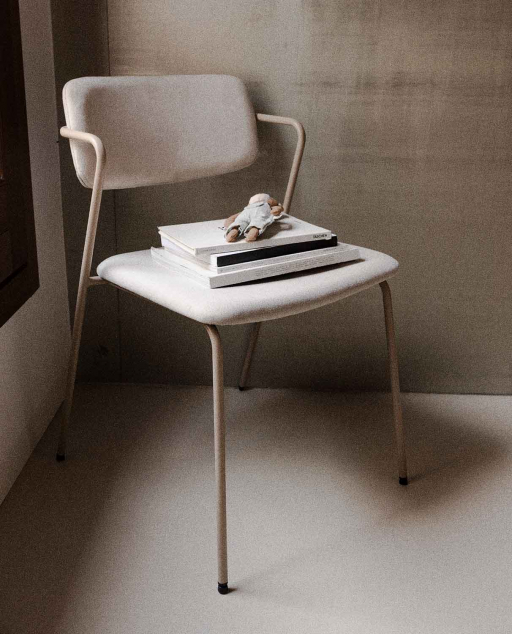 Sedia da Pranzo in Velluto e Tessuto Irun