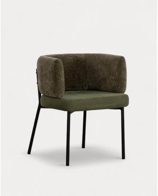 Pack 4 Sedie da Pranzo in Tessuto e Metallo Hades