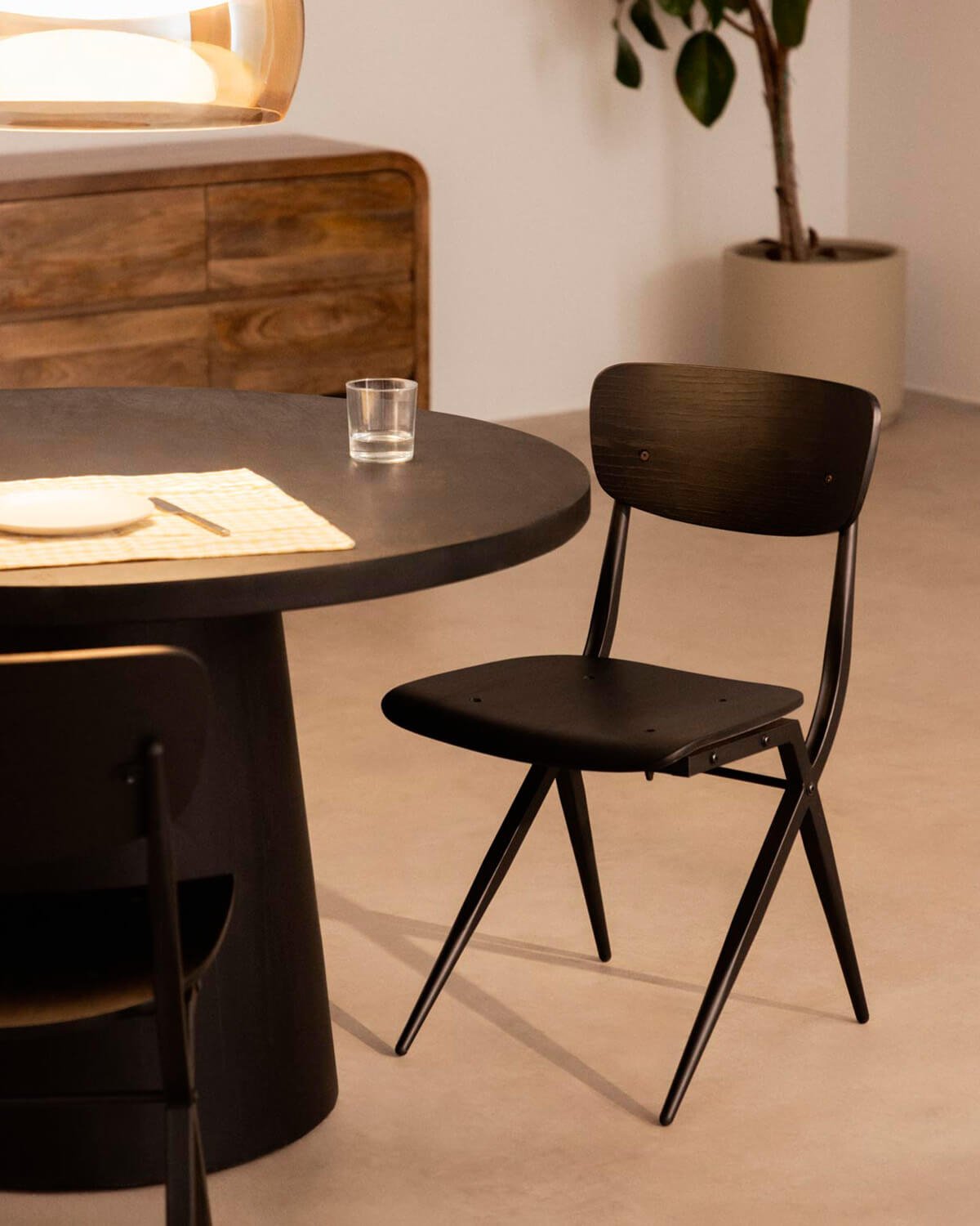 Sedia da Pranzo in Legno e Metallo Ticher, immagine della galleria 2