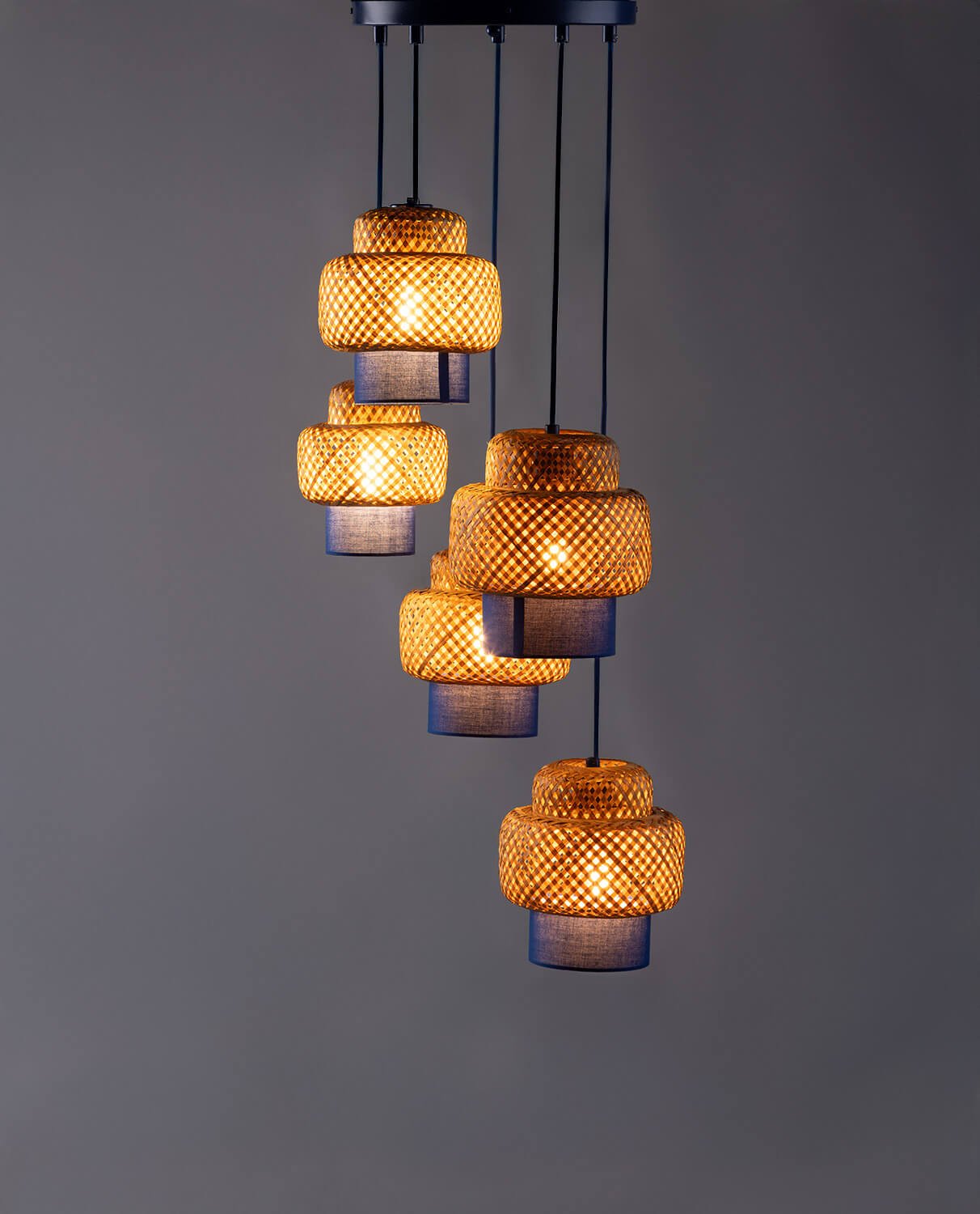 Lampada da Soffitto in Bambù e Metallo Mirenis, immagine della galleria 2