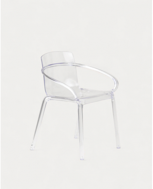 Sedia da Esterno con Braccioli in Policarbonato Zuera - Trasparente