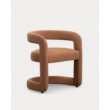 Sedia da Pranzo in Tessuto Winsi Arancione Terra - The Masie