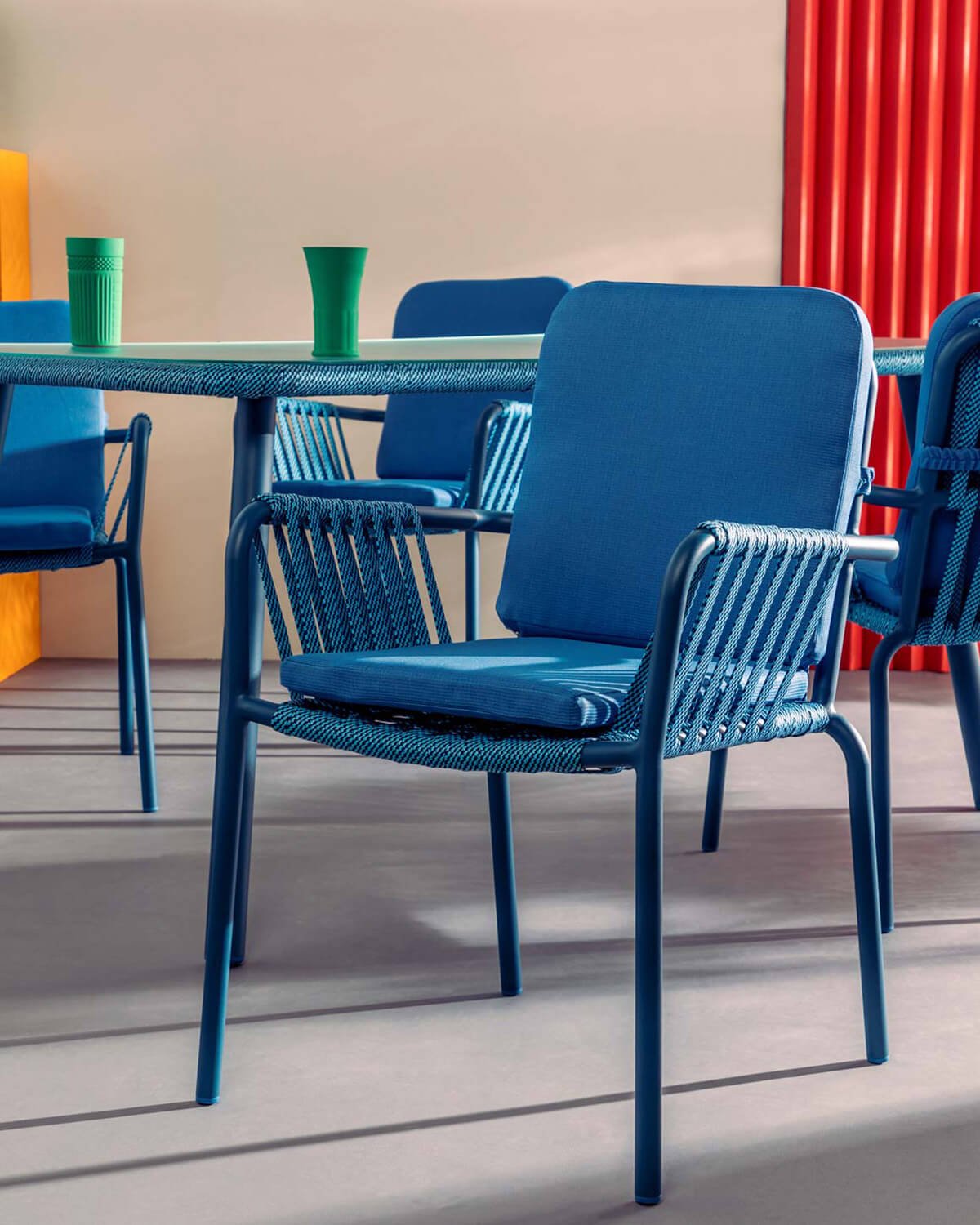 Sedia da Pranzo in Alluminio e Corda Drian , immagine della galleria 2
