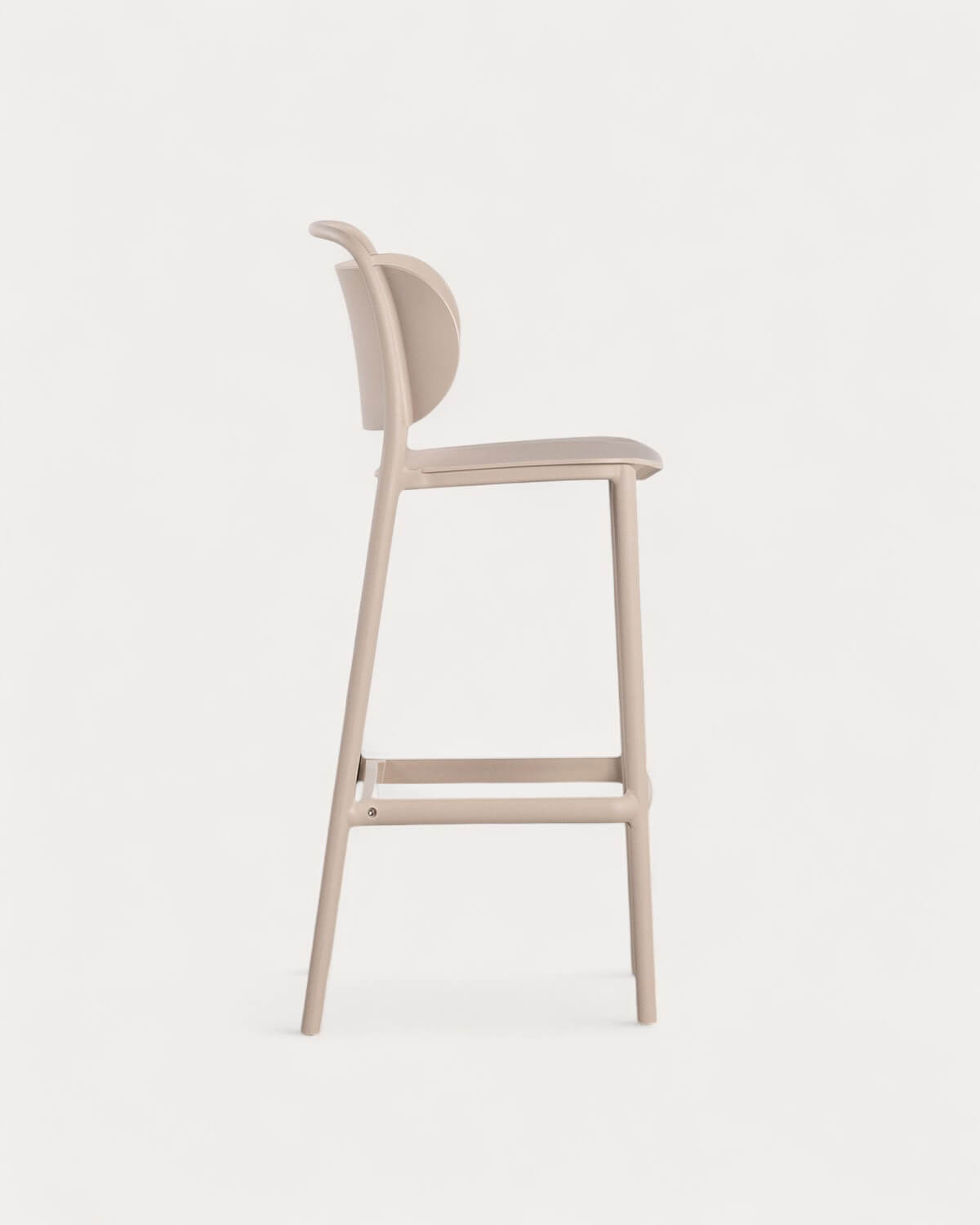 Set di 4 sgabelli bar da esterno 75 cm in polipropilene Kole, immagine della galleria 4