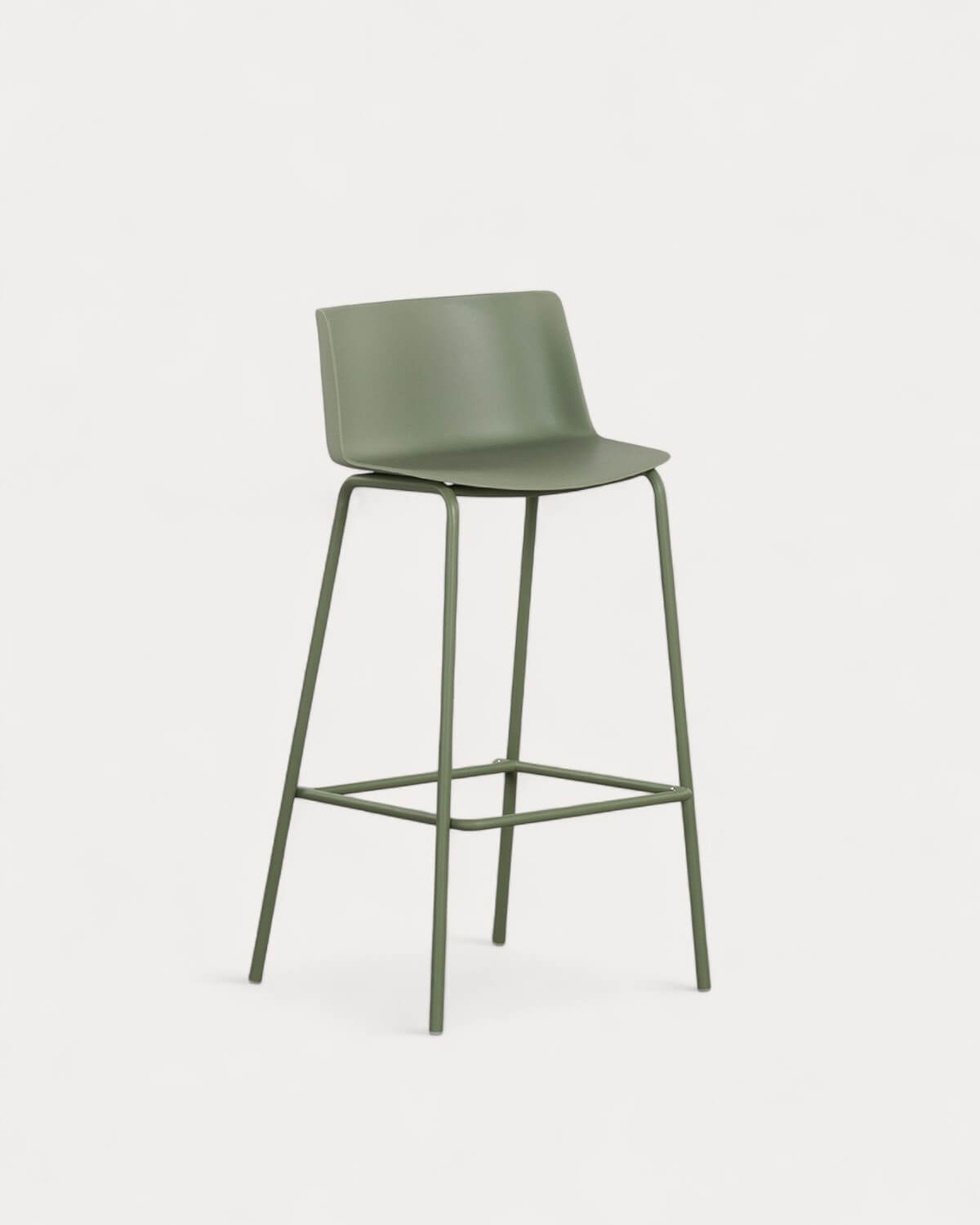 Set di 2 sgabelli bar da esterno 75 cm in polipropilene e metallo Meivy, immagine della galleria 1