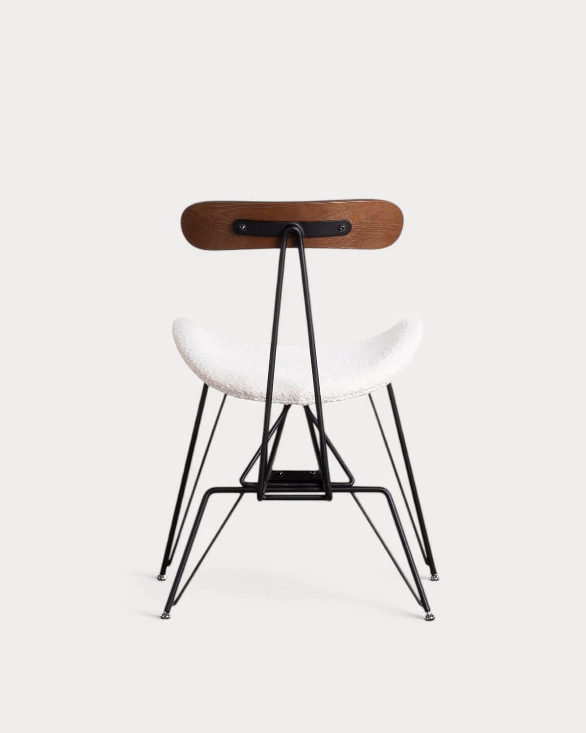 Pack 4 Sedie da Pranzo in Tessuto e Legno Brunela, immagine della galleria 5