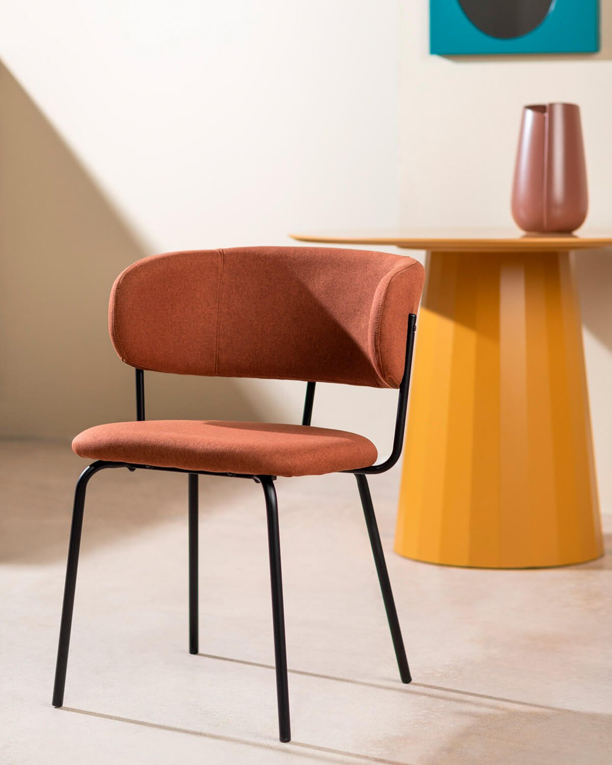 Pack 2 Sedie da Pranzo in Tessuto e Metallo Bonse , immagine della galleria 2