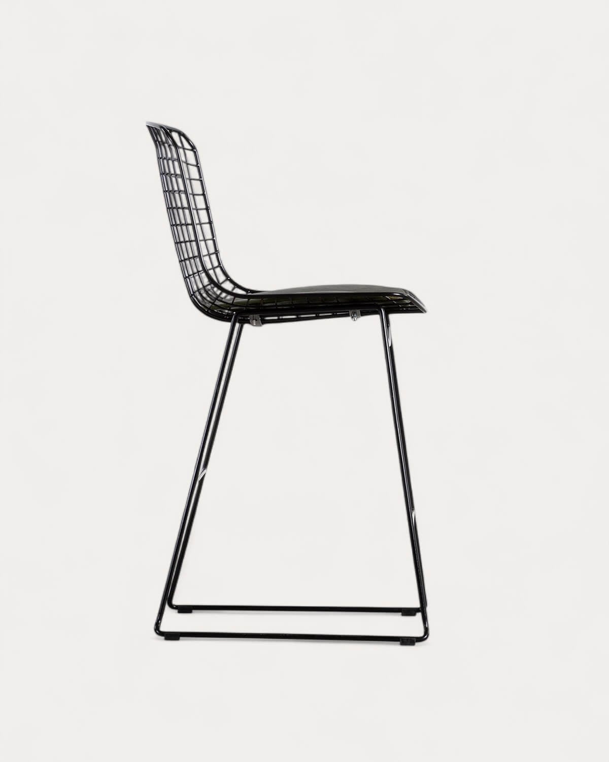 Sgabello alto in metallo (65 cm) con schienale alto Aras, immagine della galleria 2