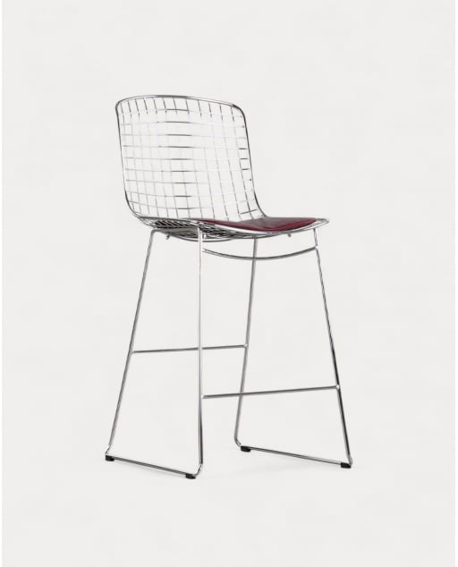 Pack da 2 Sgabelli Alti in Metallo (66 cm) Aras Schienale Alto