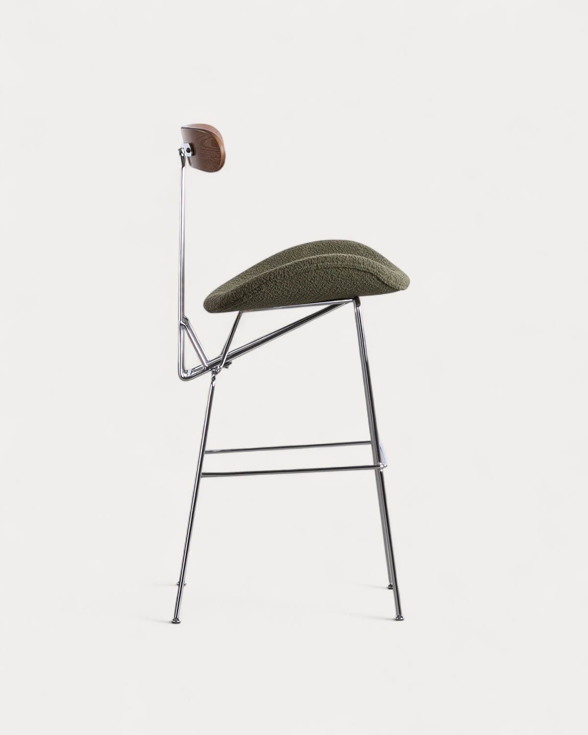 Sgabello Alto in Tessuto e Legno (76,5 cm) Brunela , immagine della galleria 4