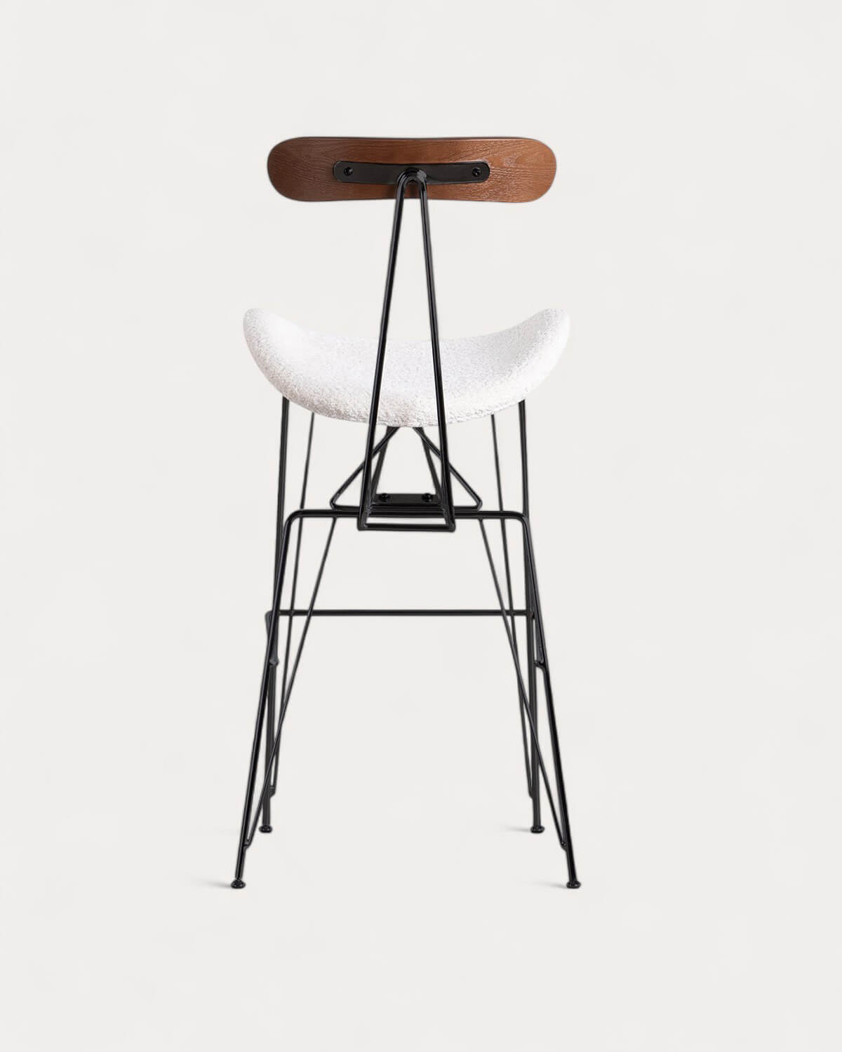 Pack 4 Sgabelli Alti in Tessuto e Legno (76,5 cm) Brunela, immagine della galleria 4