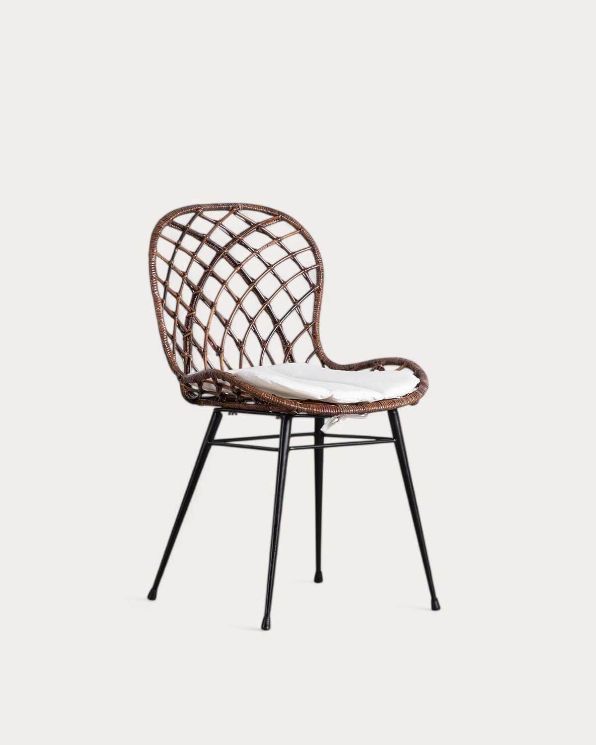 Pack 4 Sedie da Pranzo in Rattan Naturale Ozy, immagine della galleria 1