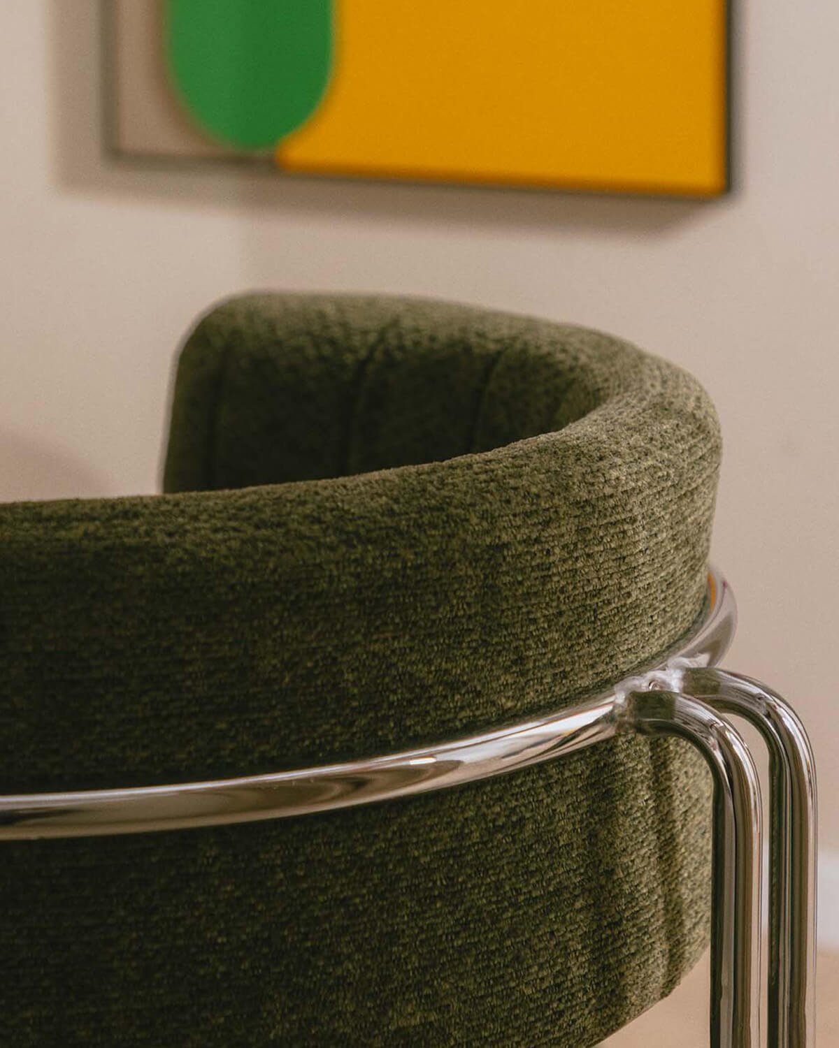 Pack da 2 Sedie da Pranzo in Tessuto e Metallo Petra , immagine della galleria 3