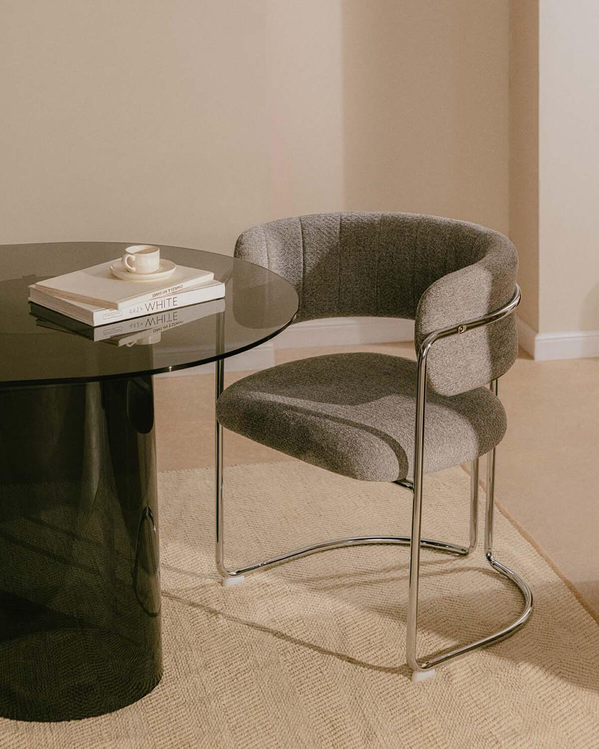 Pack da 2 Sedie da Pranzo in Tessuto e Metallo Petra , immagine della galleria 2