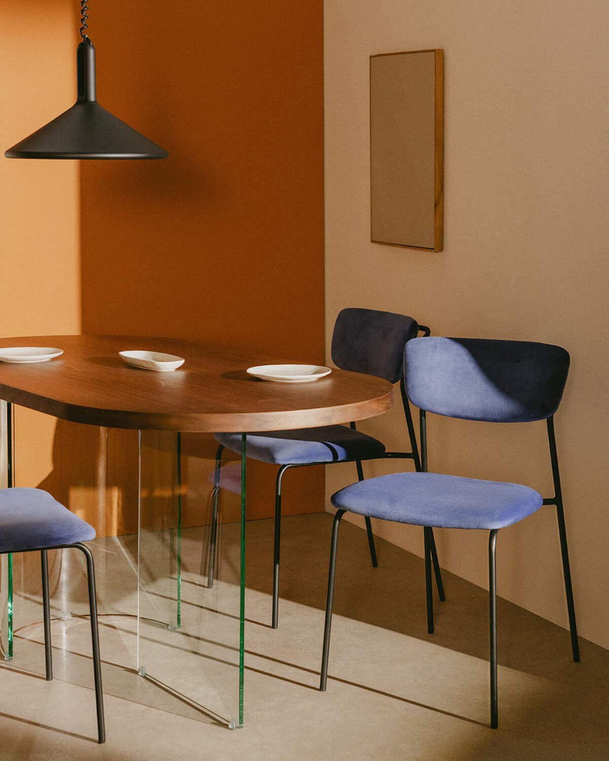 Sedia da Pranzo in Metallo e Velluto Morgan, immagine della galleria 2