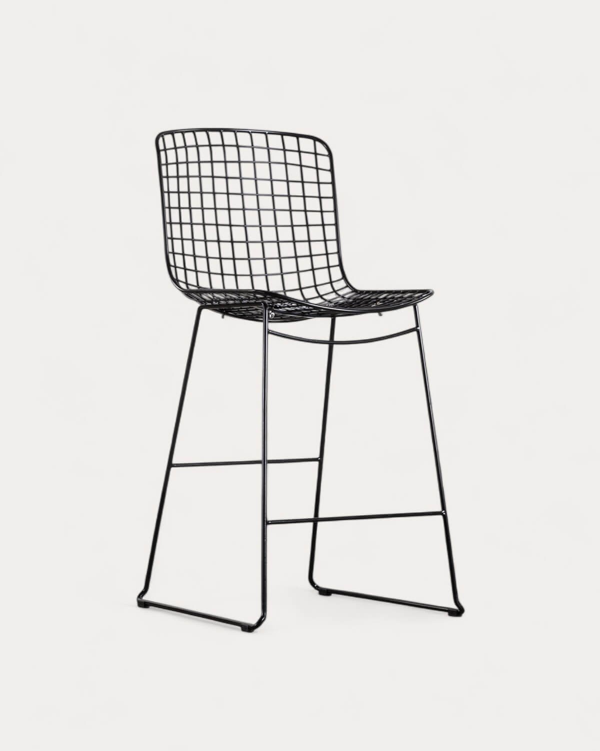 Pack 4 Sgabelli Alti in Acciaio (66 cm) con Schienale Alto Aras, immagine della galleria 1