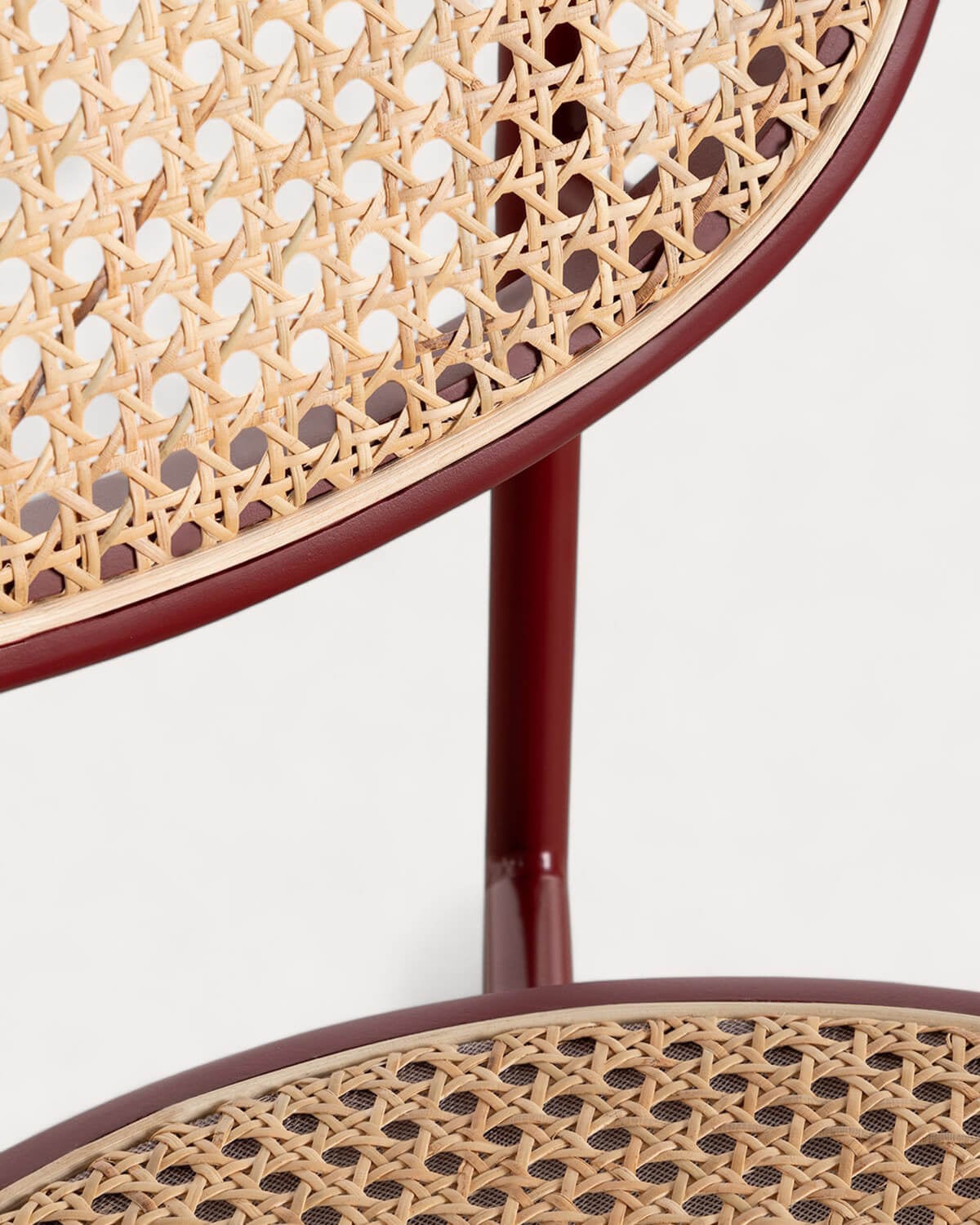 Pack di 2 Sgabelli Alti in Rattan Naturale e Metallo (75 cm) Vili, immagine della galleria 6