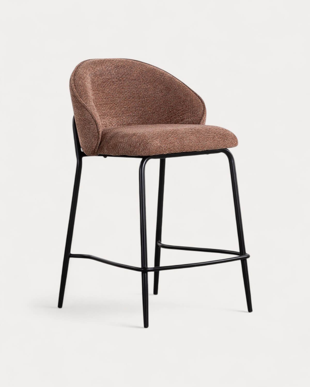 Sgabello Alto in Tessuto e Metallo (64 cm) Emna, immagine della galleria 1