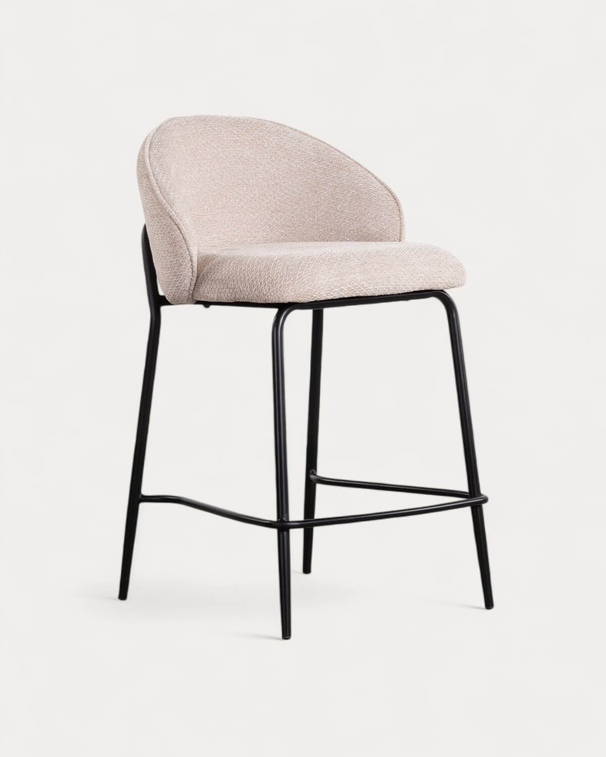 Pack 2 Sgabelli Alti in Tessuto e Metallo (64 cm) Emna, immagine della galleria 1