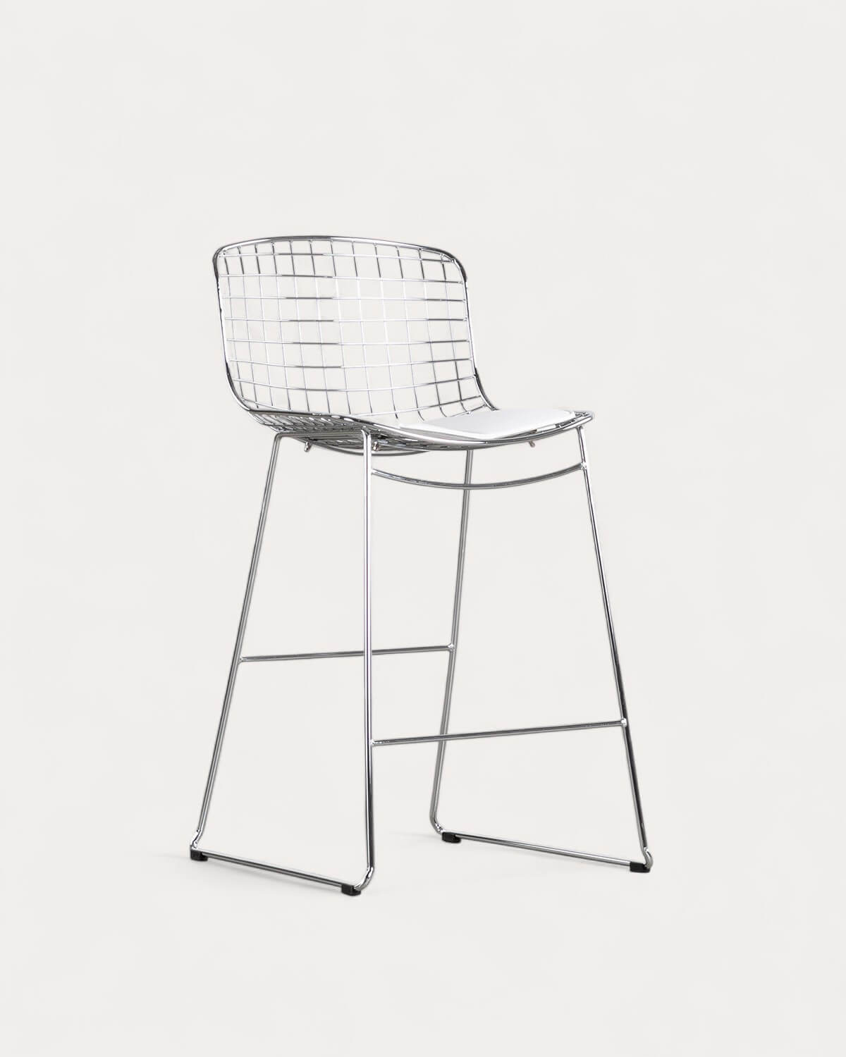 Sgabello Alto in Metallo (66 cm) con Schienale Basso Aras, immagine della galleria 1