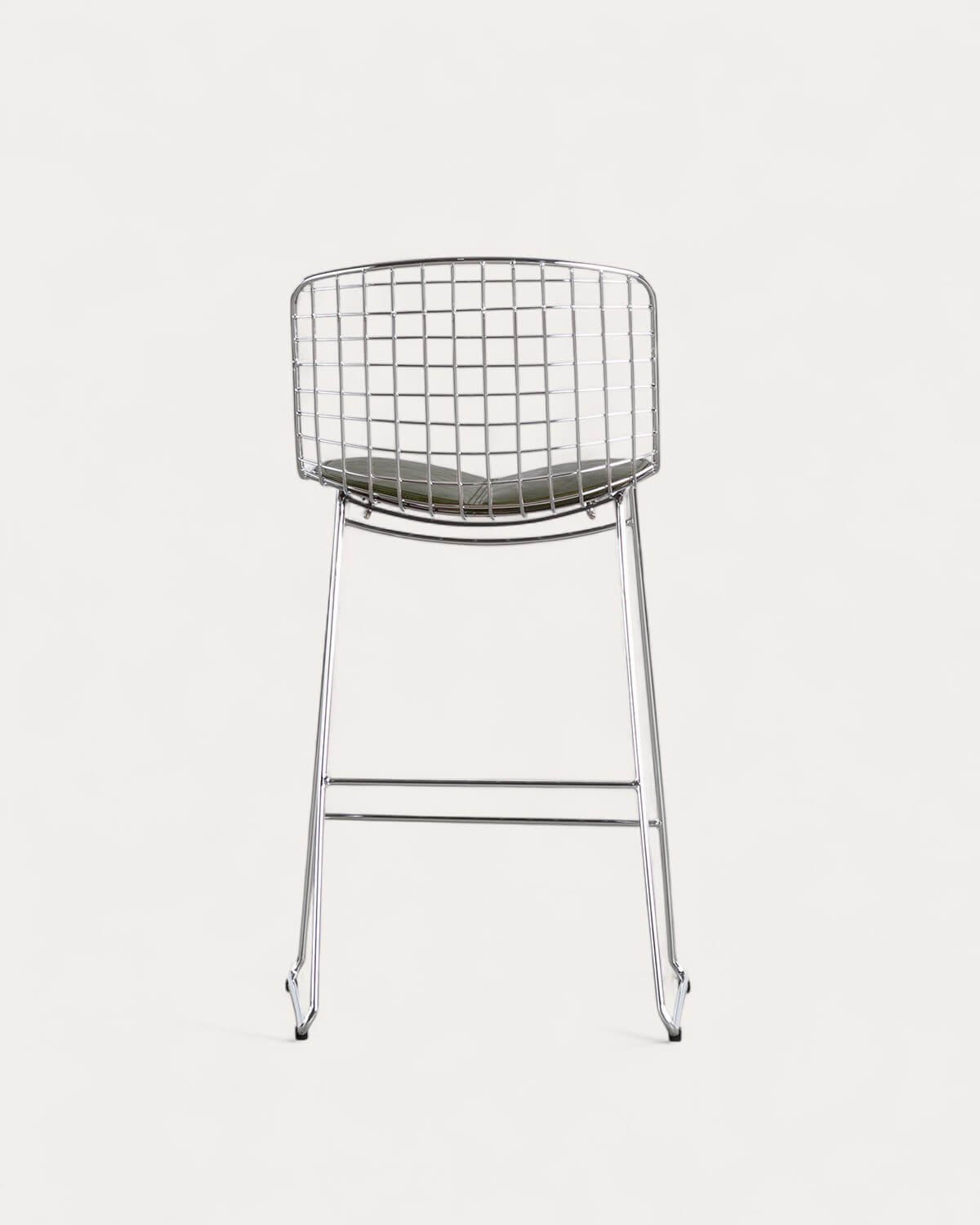 Sgabello Alto in Metallo (66 cm) con Schienale Basso Aras, immagine della galleria 5